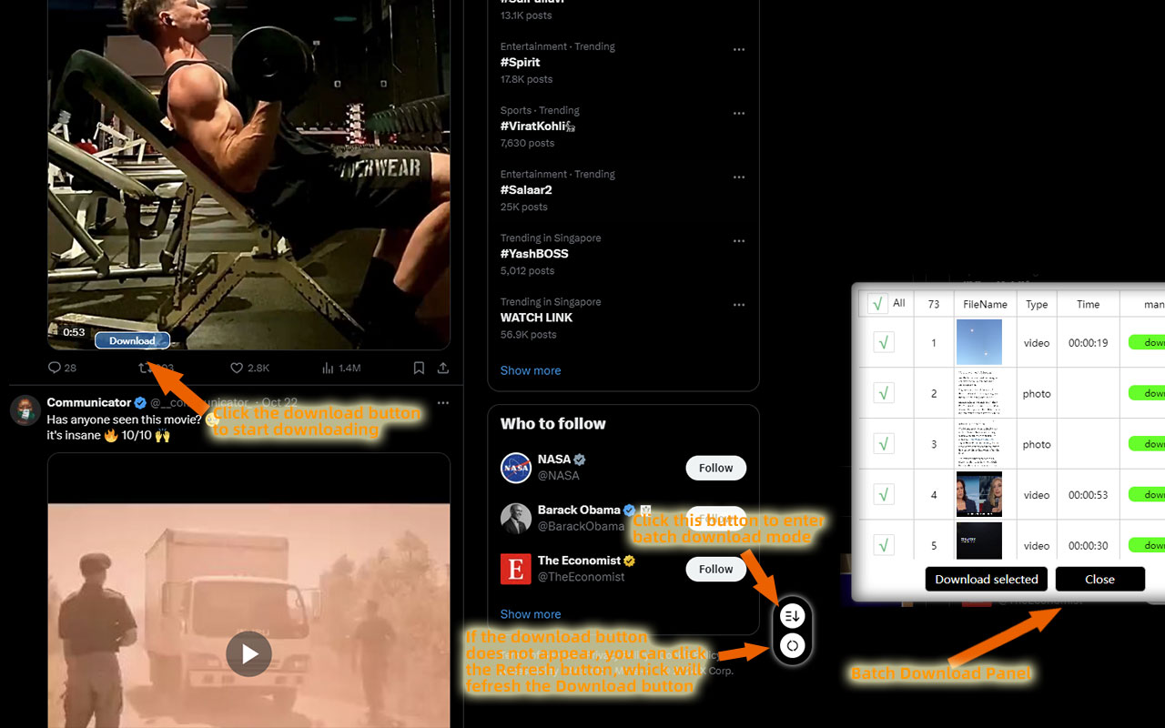 X（推特）视频下载器 Pro - 高清视频一键批量下载 - 截图 1