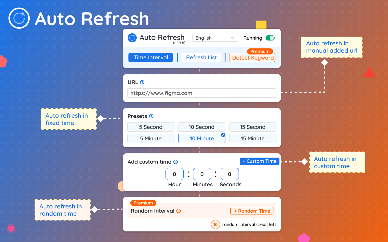 自动刷新页面 - 自动重新加载页面和轻松监控页面 - 截图 3