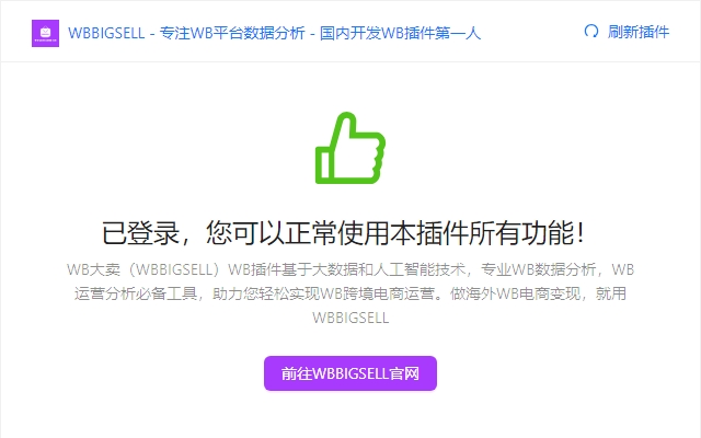 WBBIGSELL - 专注WB平台数据分析 - 国内开发WB插件第一人 - 截图 3