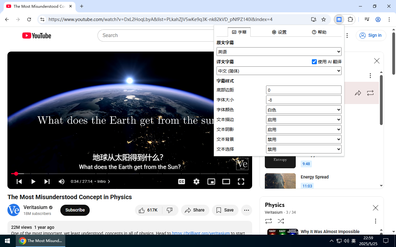 Dualsub - YouTube 字幕翻译器 - 截图 3