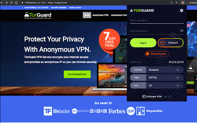 TorGuard Proxy Extension - 截图 3