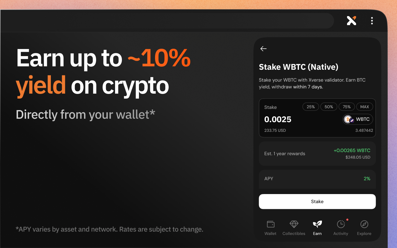 Xverse: Bitcoin Crypto Wallet - 截图 4