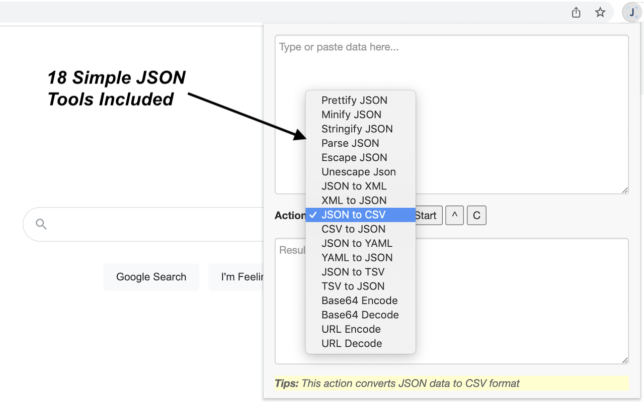 JSON Tools chrome谷歌浏览器插件_扩展第5张截图