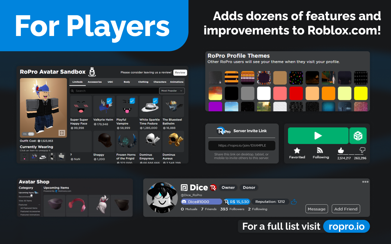 RoPro - 增强您的 Roblox 体验 - 截图 4