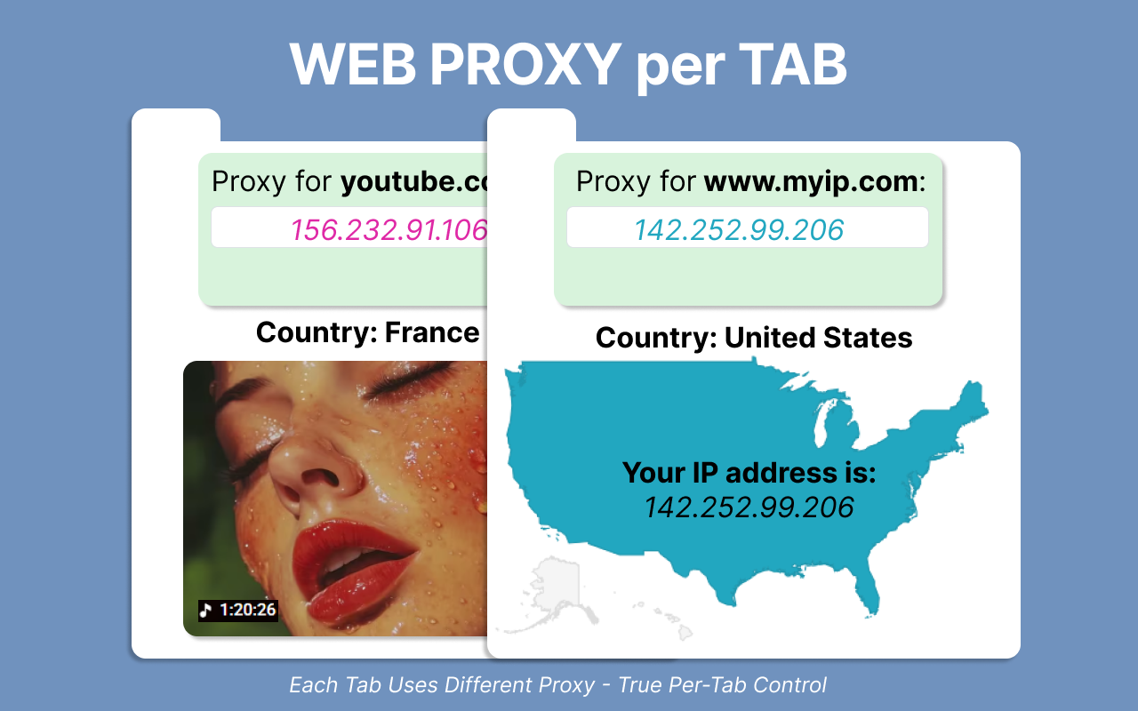 每个标签页的网络代理 - 截图 2