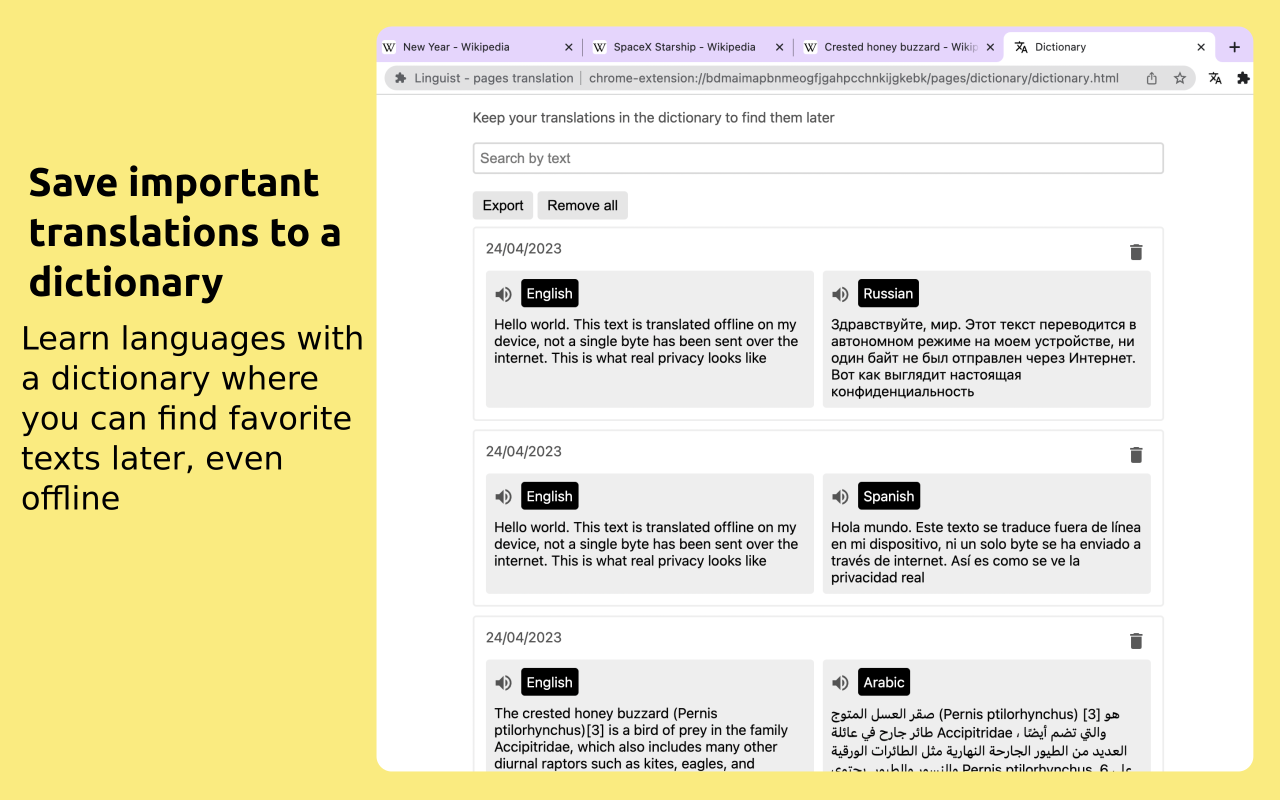 Linguist - web page translator - 截图 5