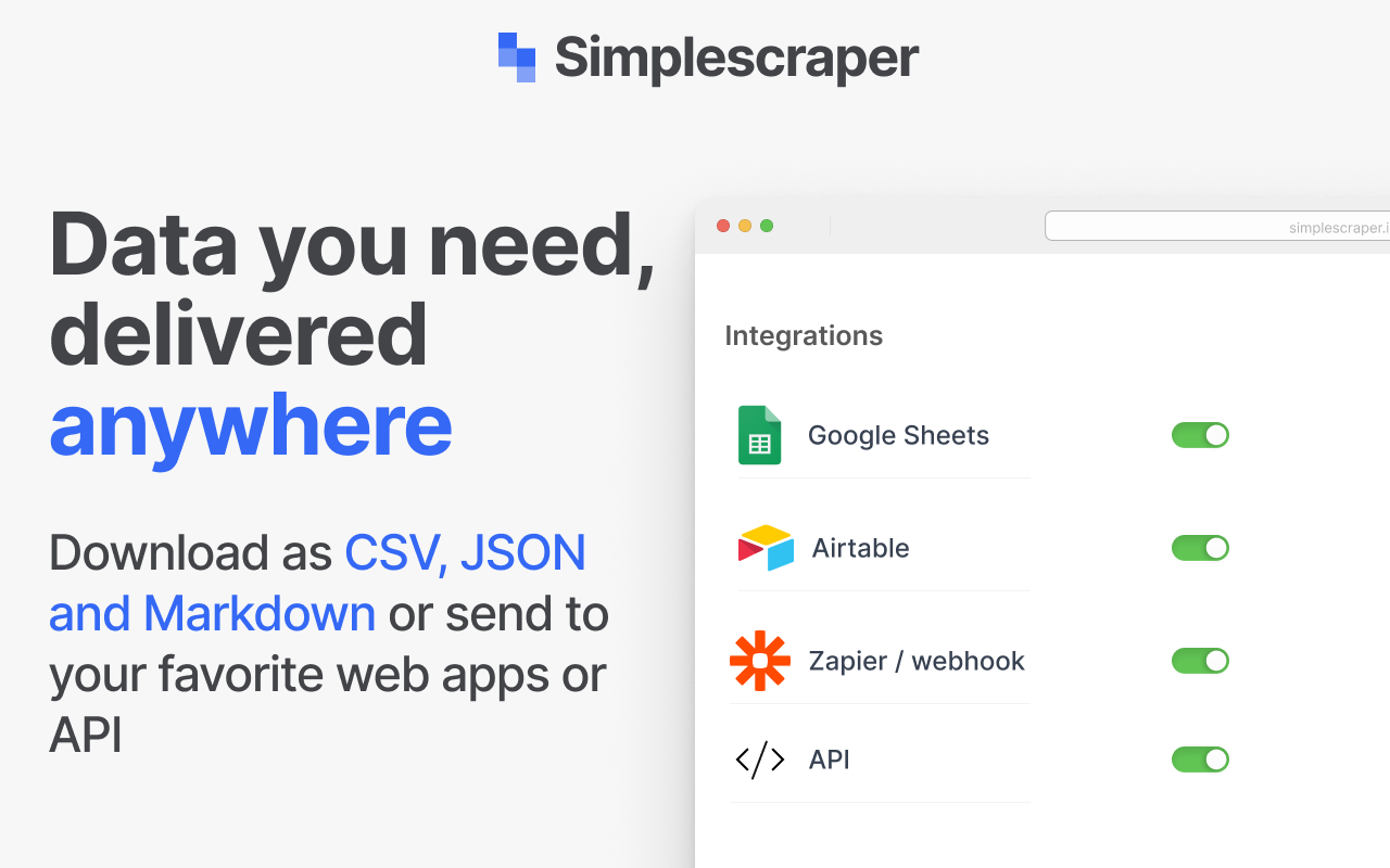 Simplescraper — a fast and free web scraper - 截图 2