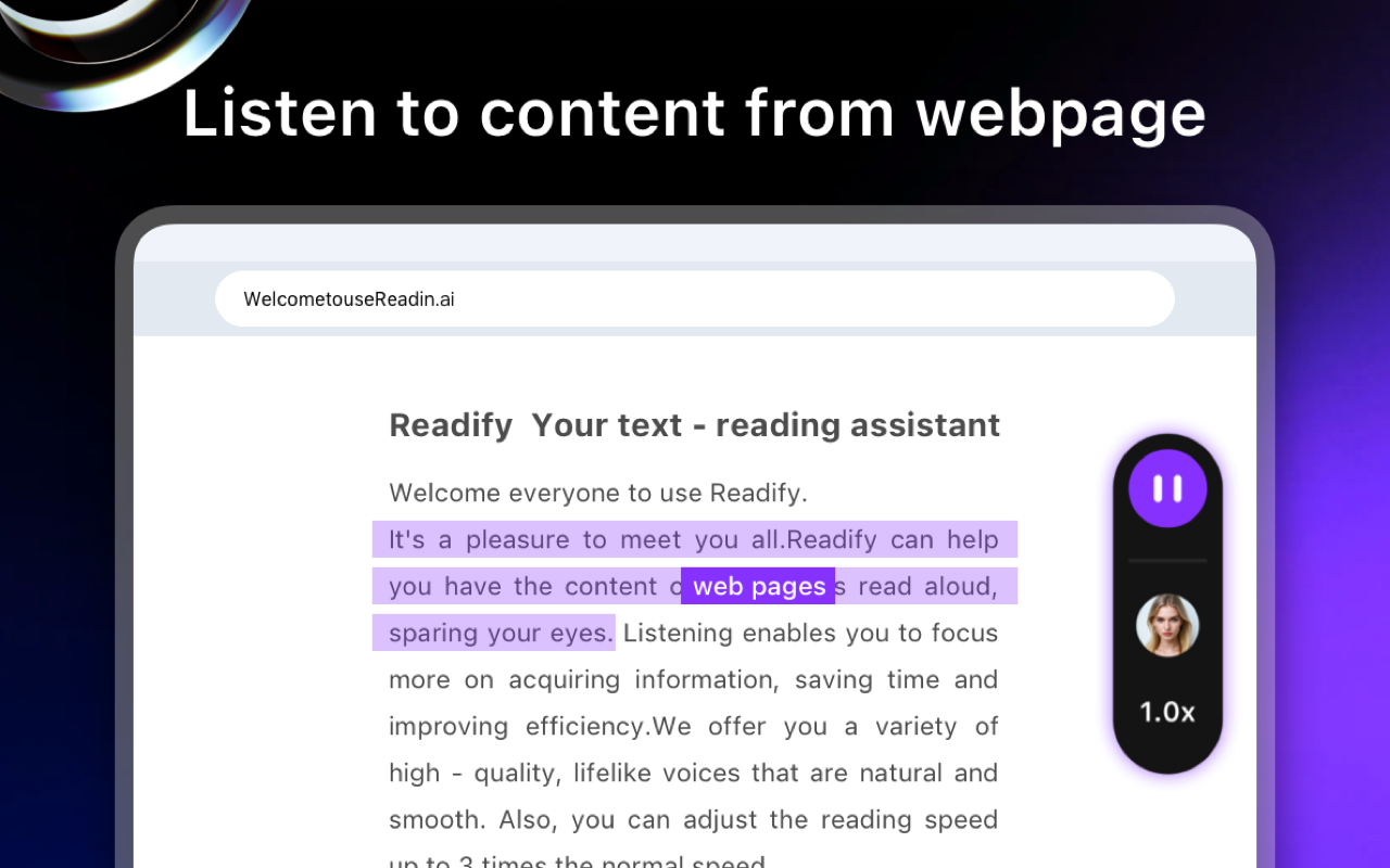 Readify - Lifelike Text to Speech Reader (TTS) - 截图 2
