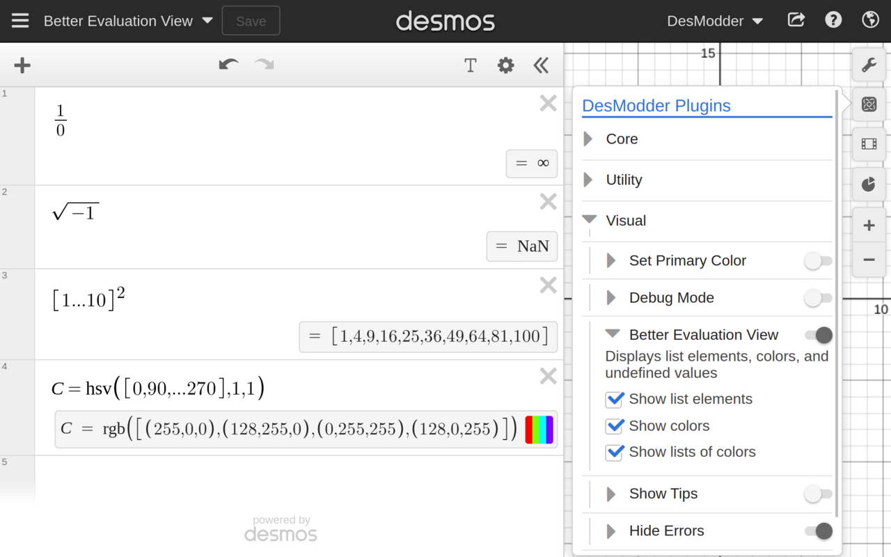 DesModder for Desmos - 截图 3
