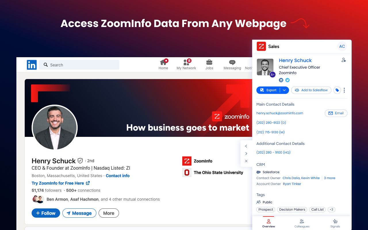 ZoomInfo Chrome Extension - 截图 3
