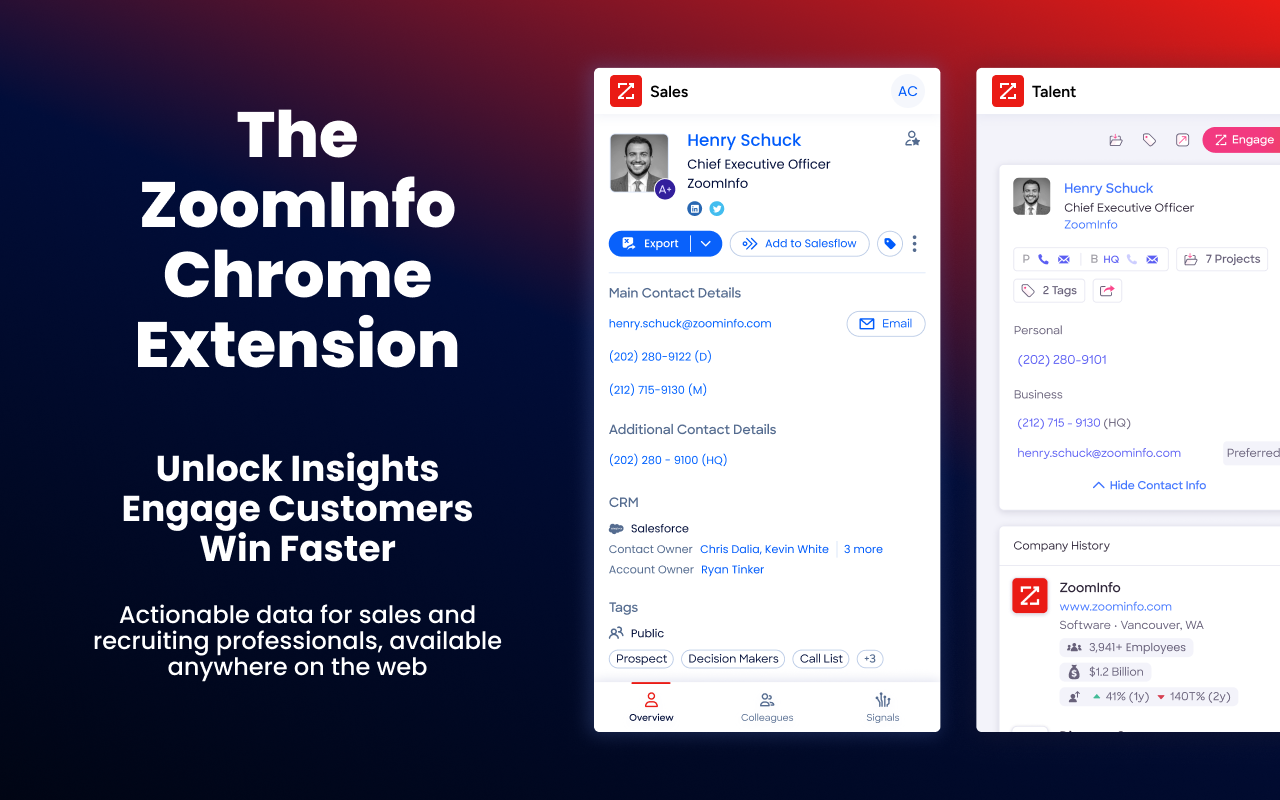 ZoomInfo Chrome Extension - 截图 5