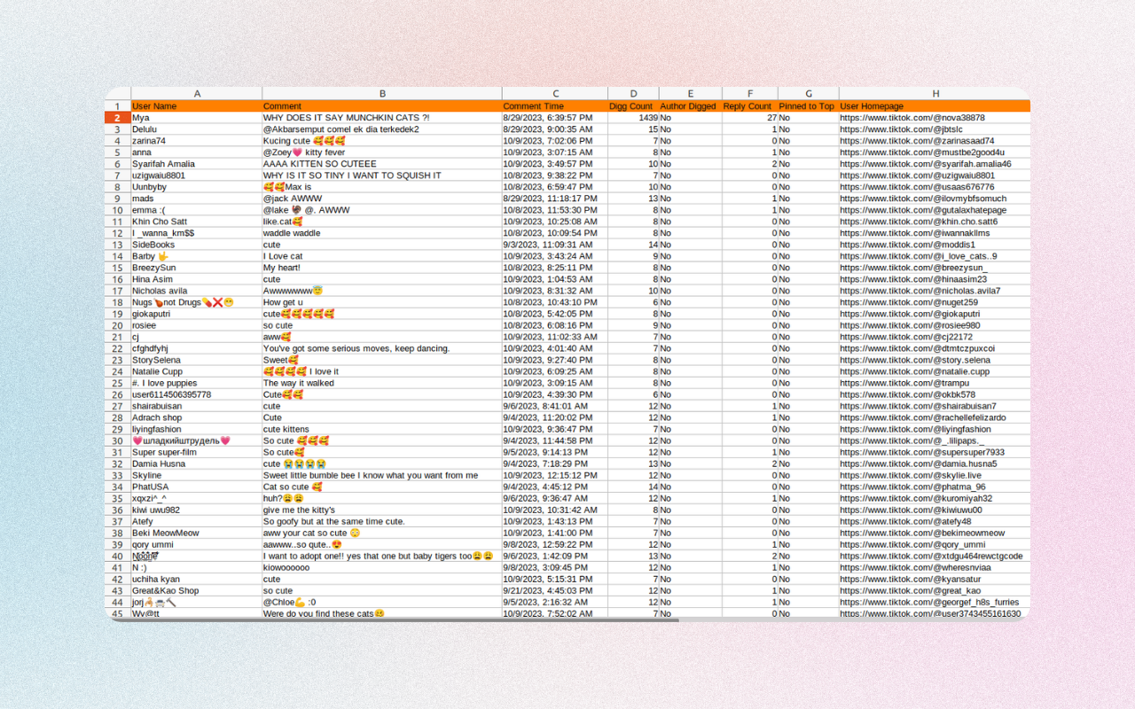 TTCommentExporter - 导出 TikTok 评论 - 截图 2