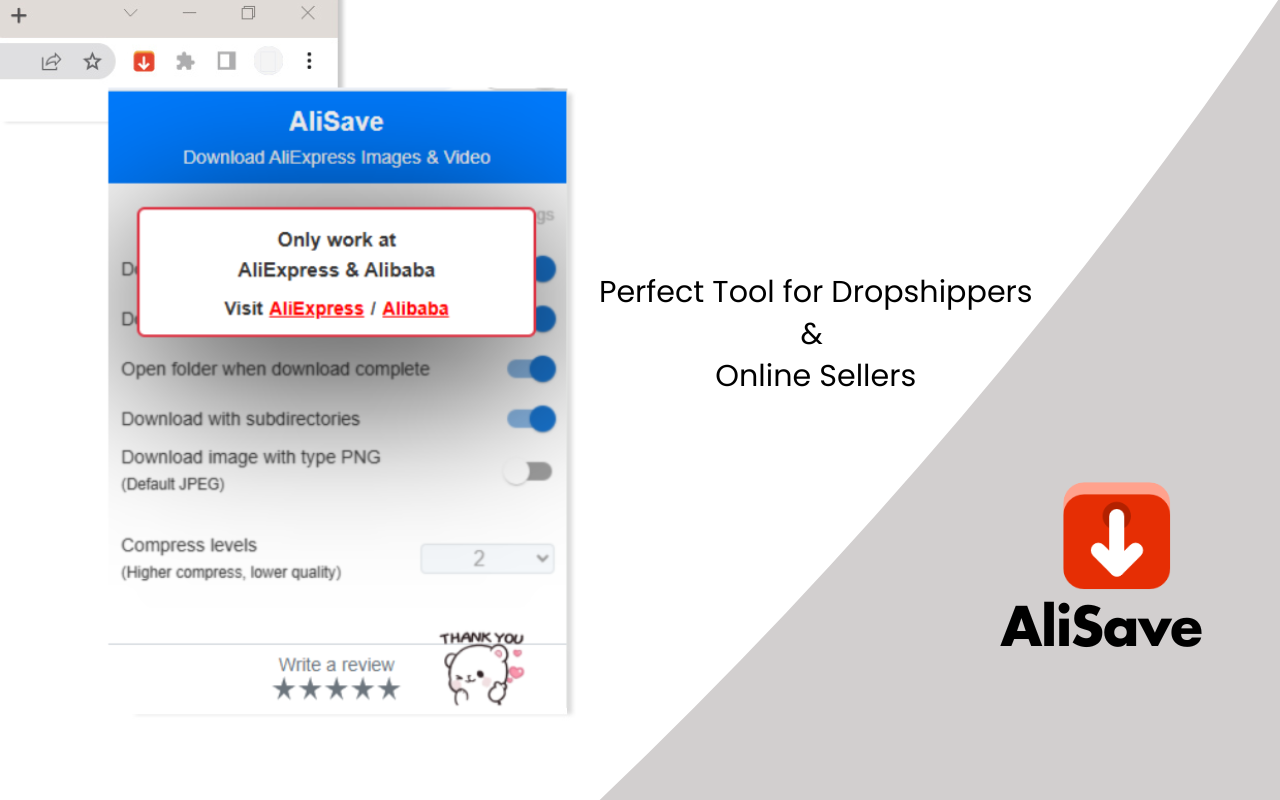 AliSave - Download AliExpress Images - 截图 2