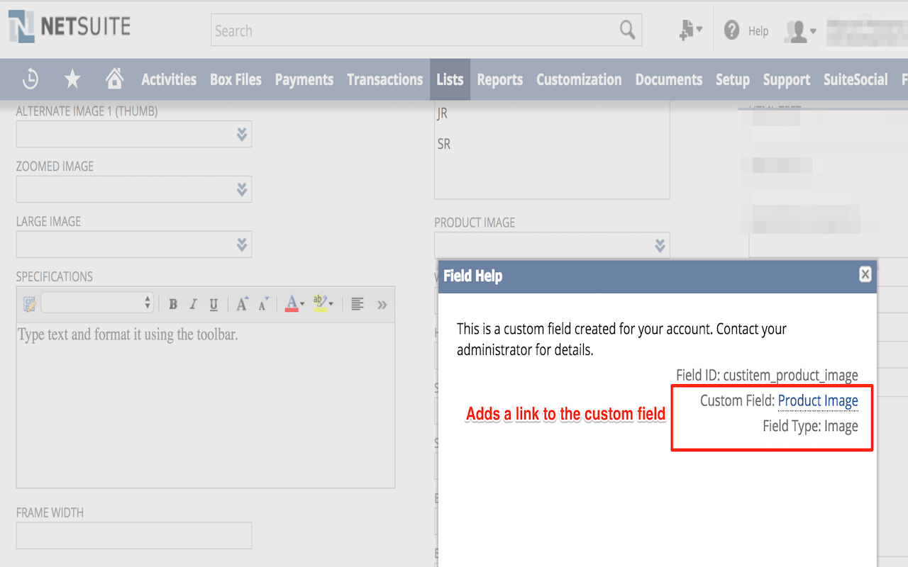 NetSuite Advanced Field Help - 截图 2