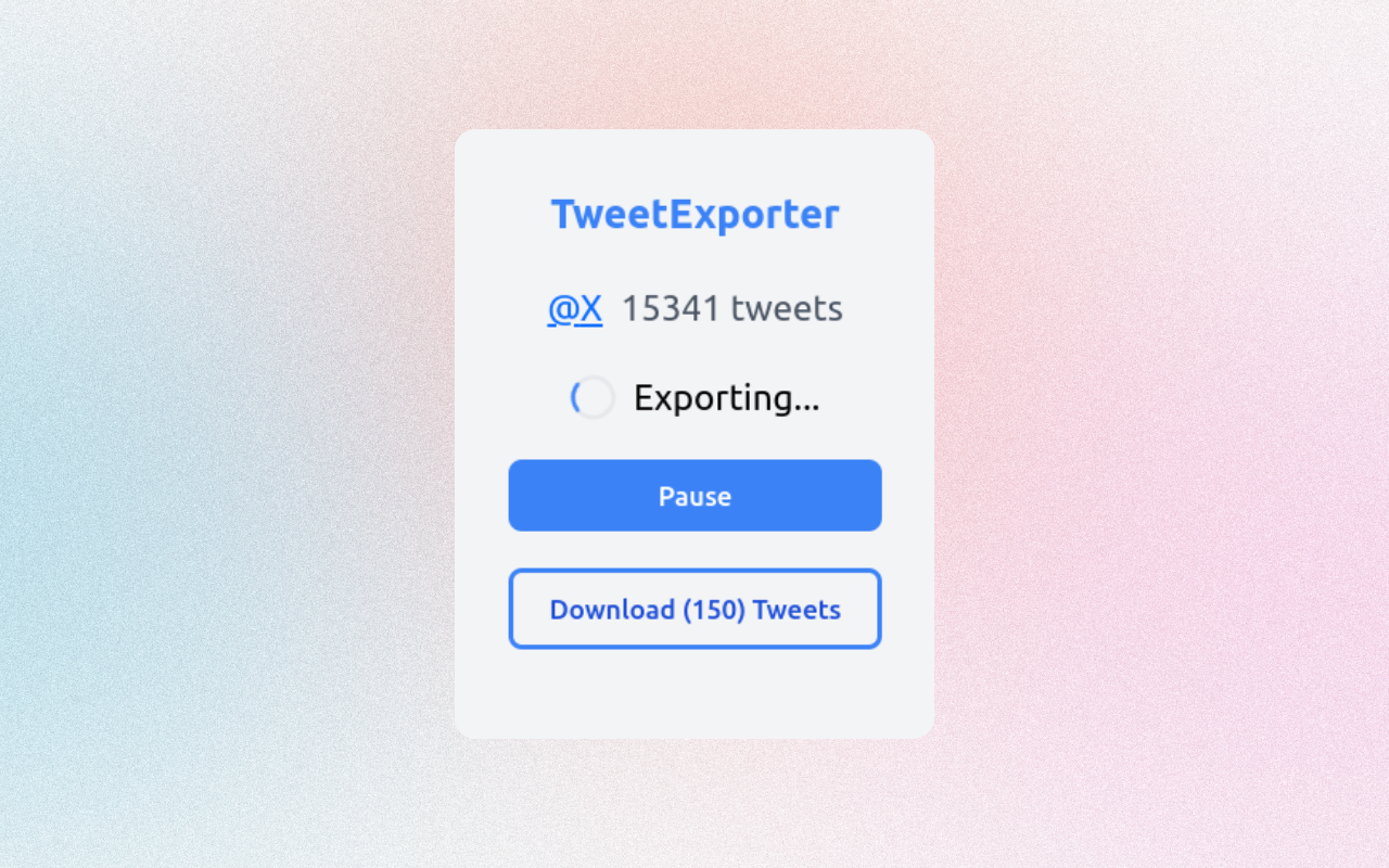 TweetExporter - 导出任何用户的推文 - 截图 2