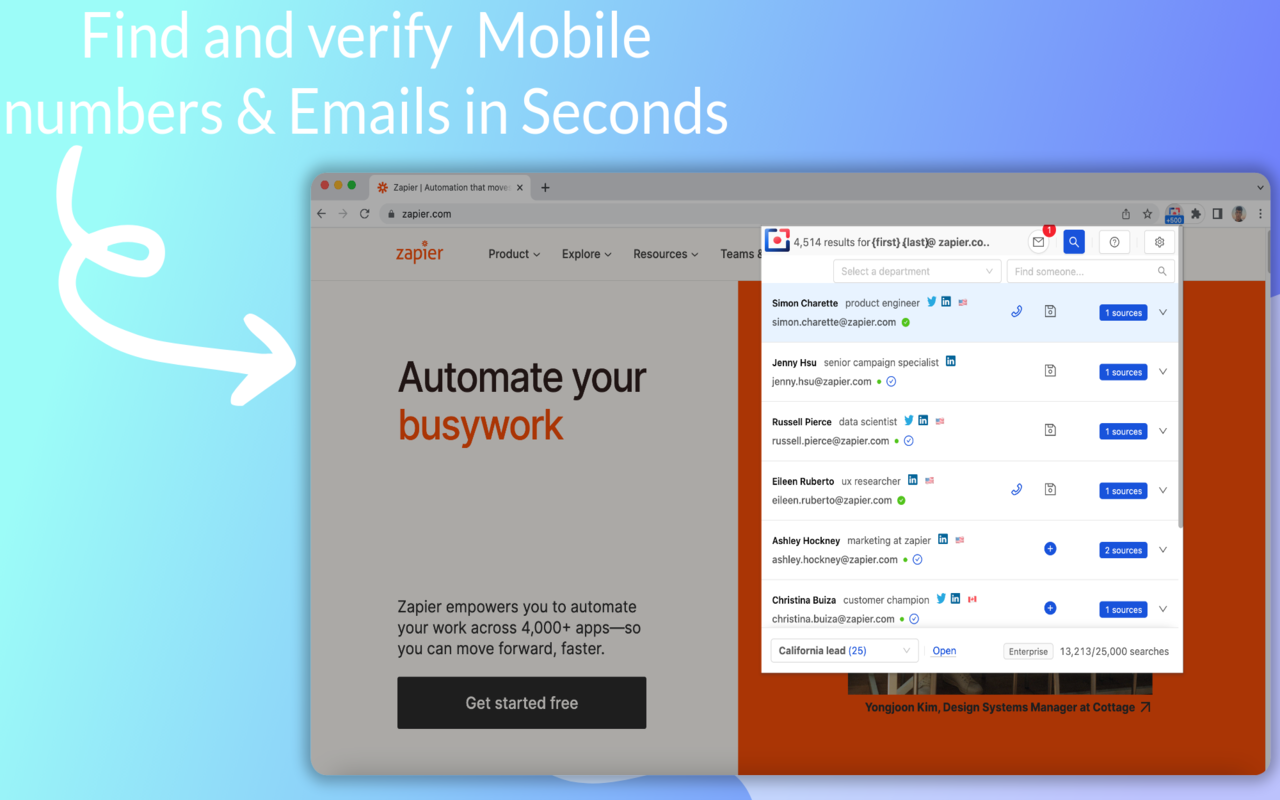 Tomba - 电子邮件查找器和电子邮件提取器Plus - 截图 4