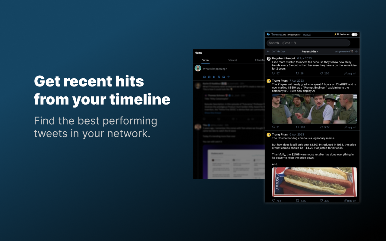 Tweet Hunter X: Sidebar for X - 截图 4