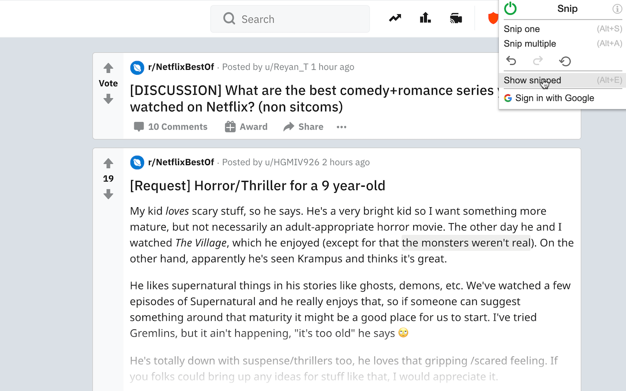 Snip - 删除网页元素 - 截图 5