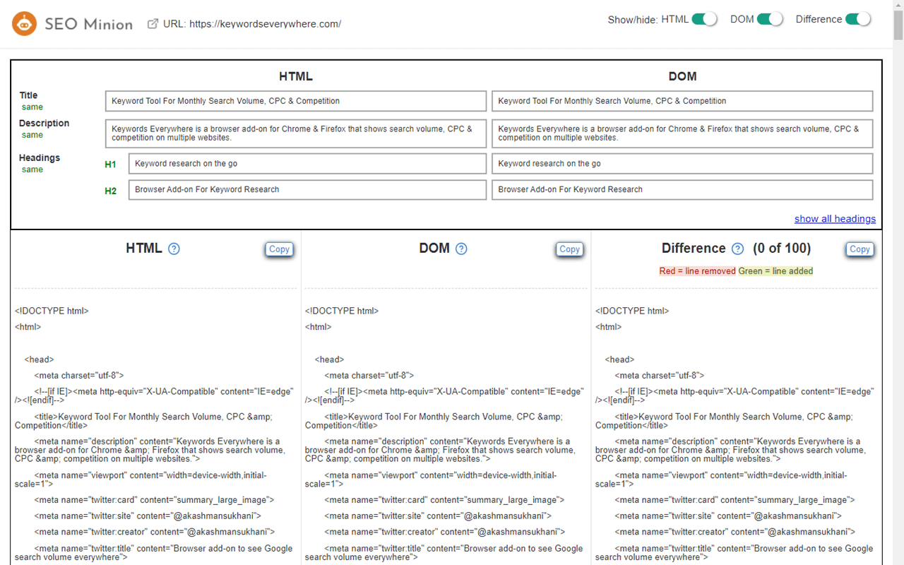 SEO Minion - 截图 1
