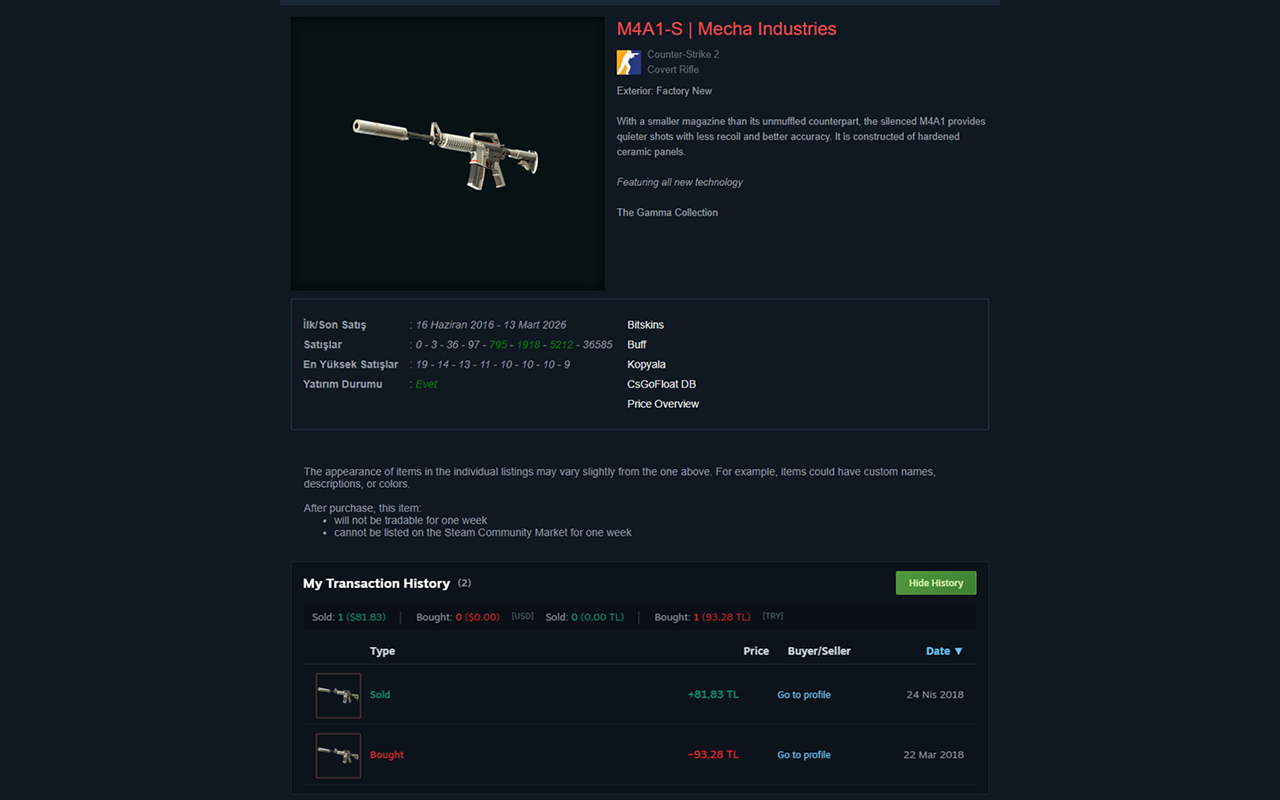 Steam Market History Helper - 截图 3