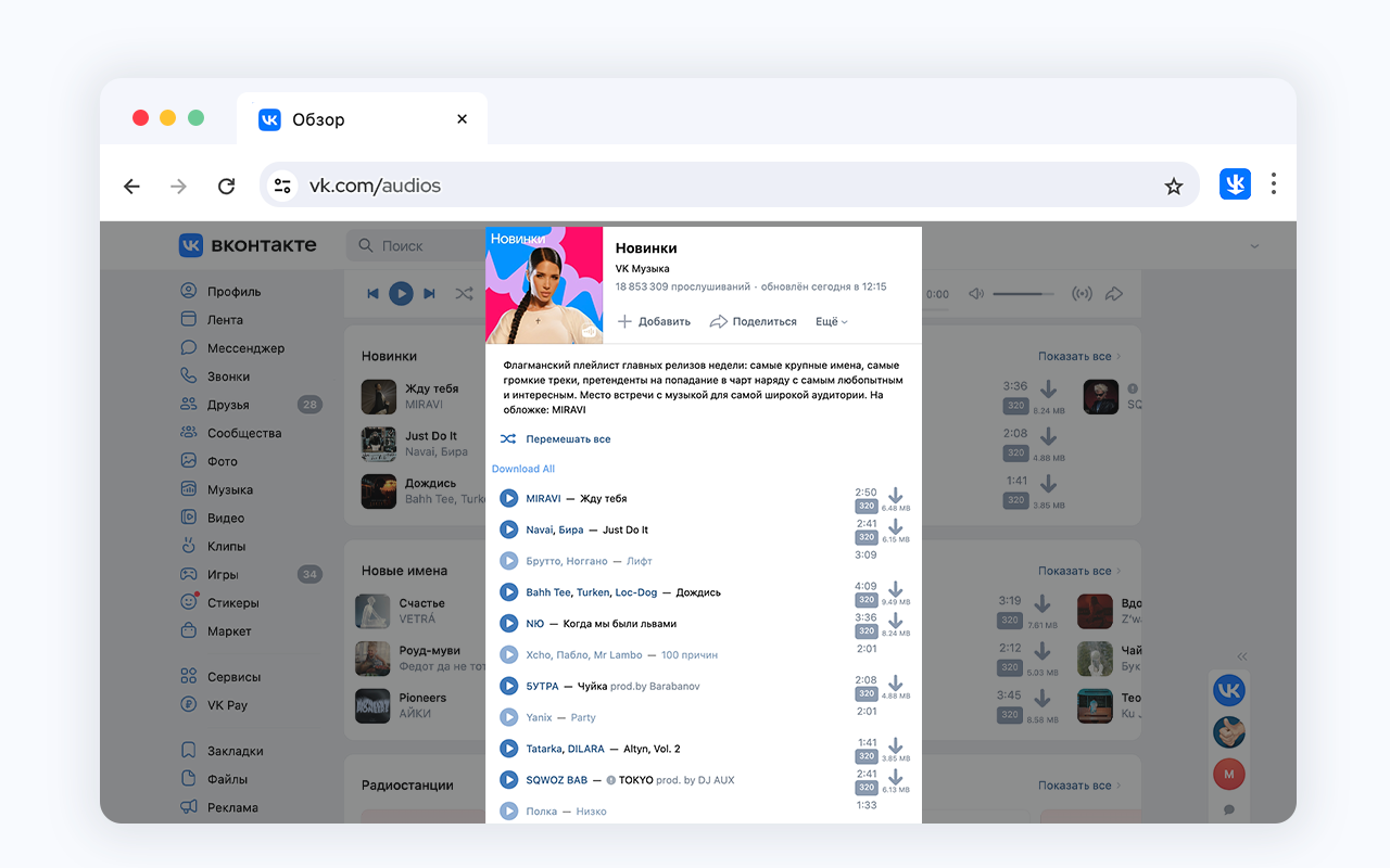 Music Downloader - VKsaver - 截图 3