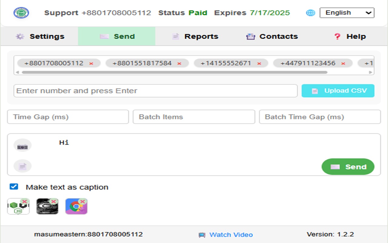 WASender FREE Bulk Messaging Tool - 截图 4