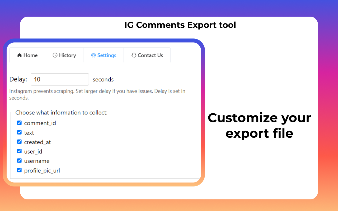 IG Exporter & Scraper: 将Instagram评论数据导出到列表 - 截图 4