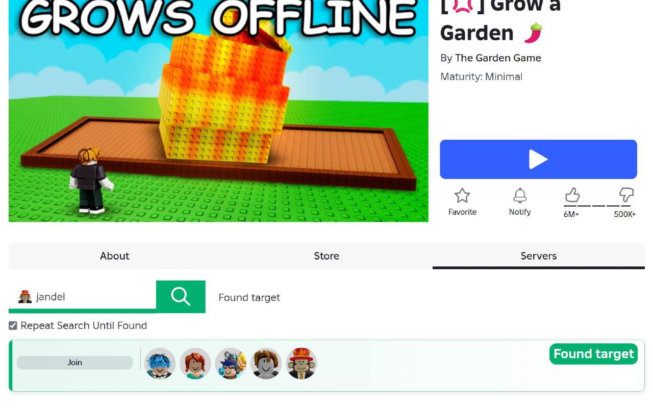 RoSearcher - 加入 Roblox 上的任何人 - 截图 2
