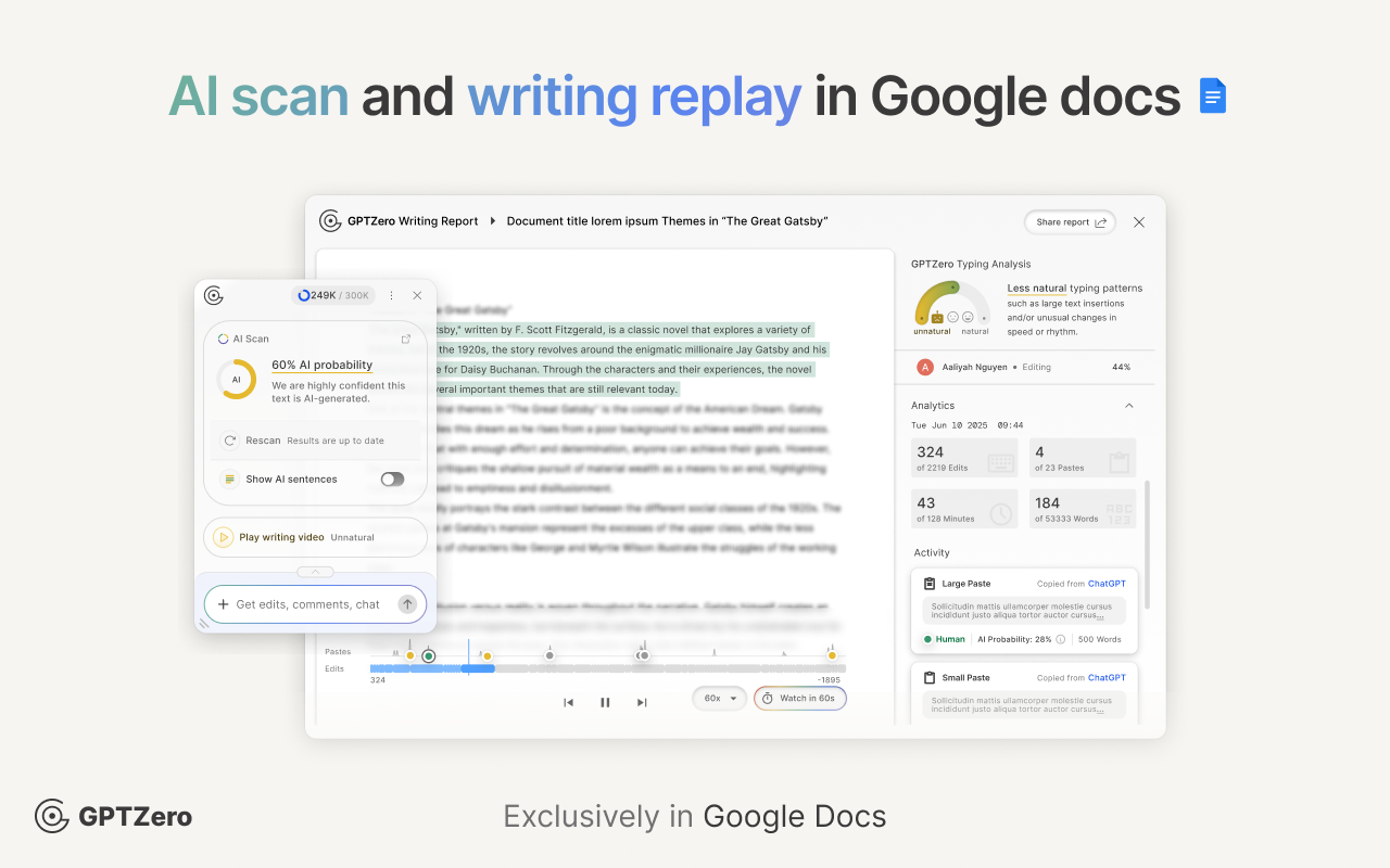 GPTZero: AI Detection & Writing Replay - 截图 2