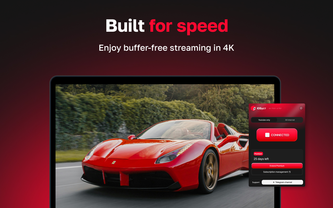 ЮБуст -  для YouTube. Обход блокировки Ютуб без ВПН.  для браузера - 截图 2