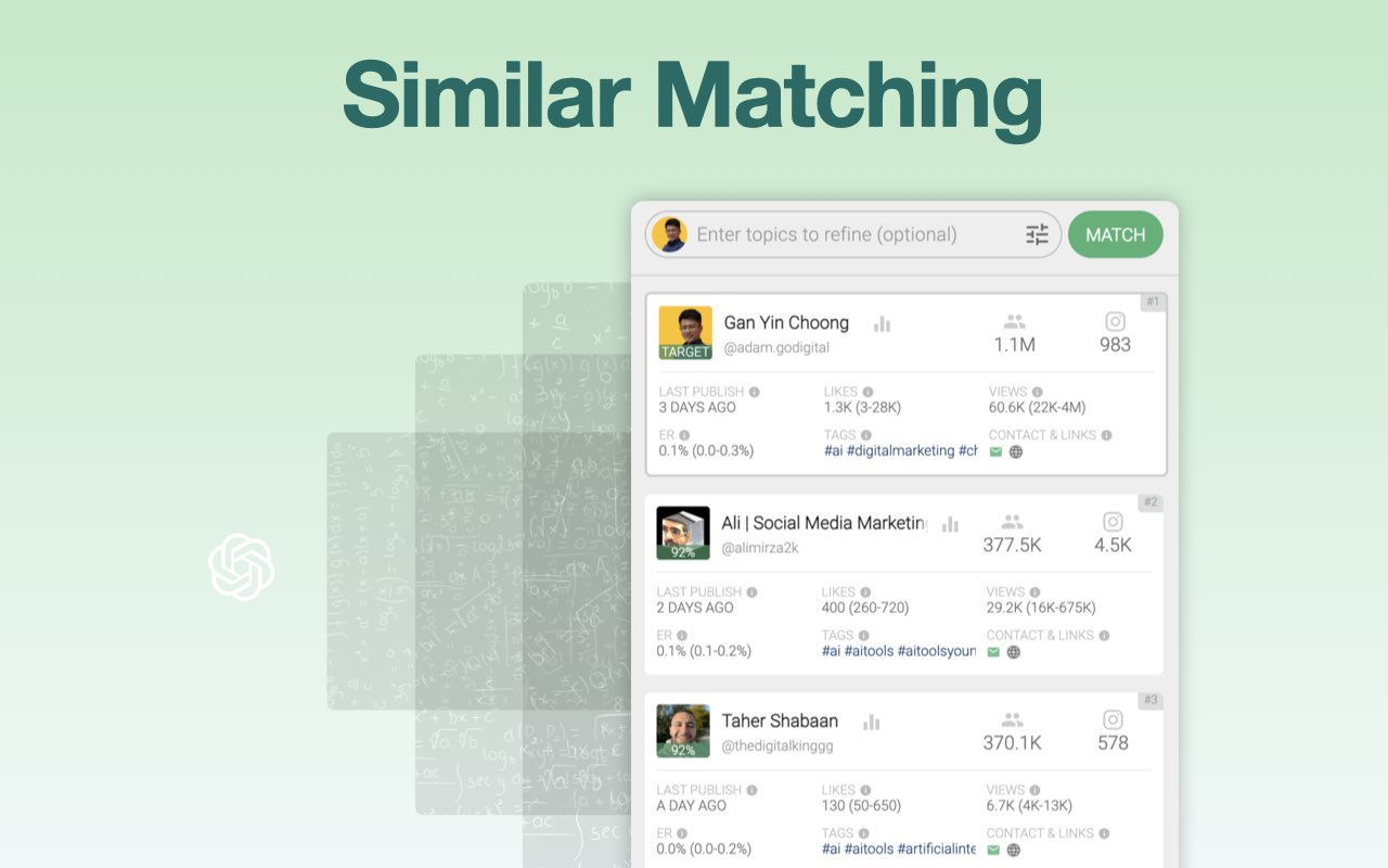 NanoInfluencer.ai - 网红数据分析平台，智能匹配相似达人 - 截图 5