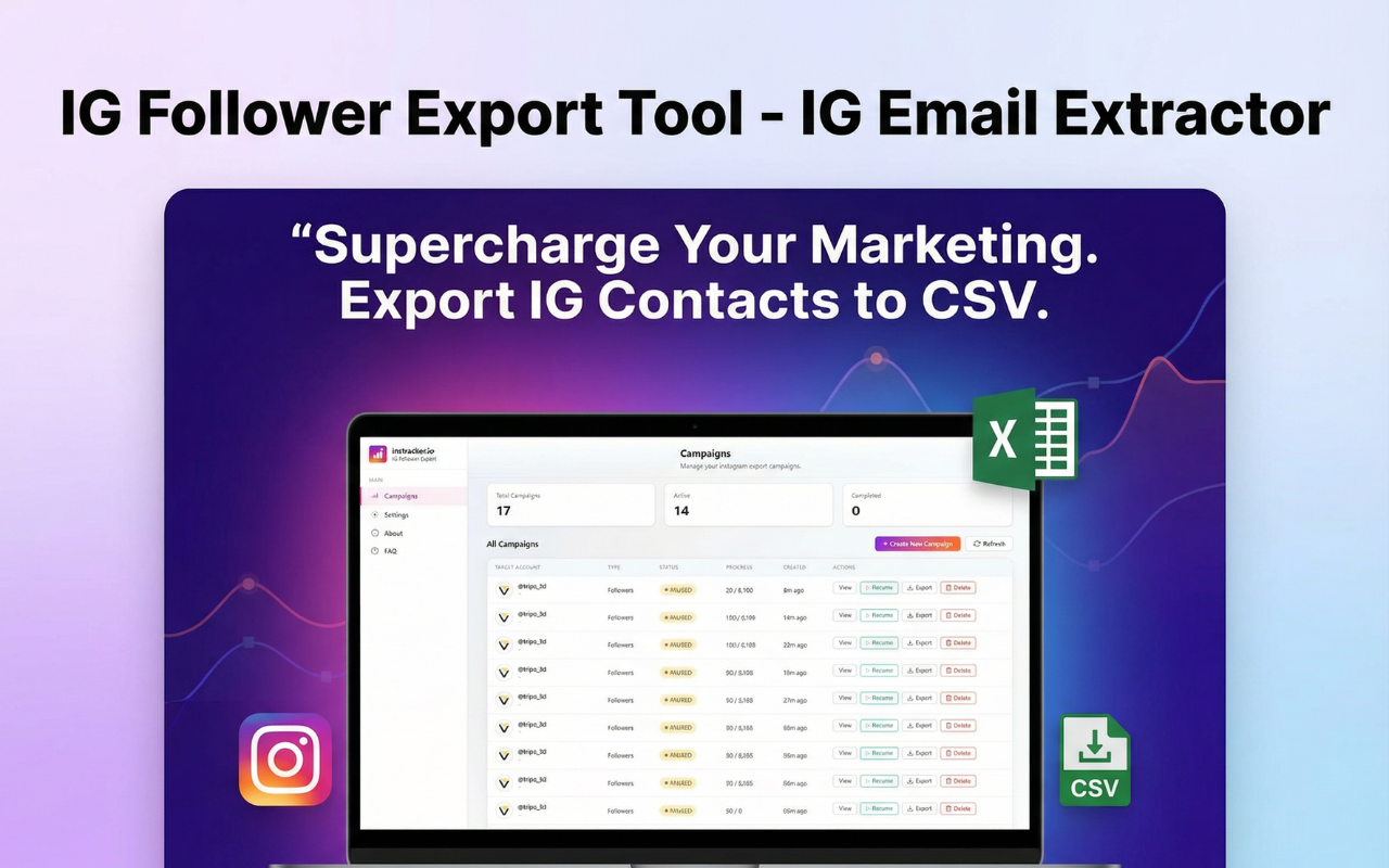IG粉丝导出工具 : IG Follower Export Tool - 截图 4
