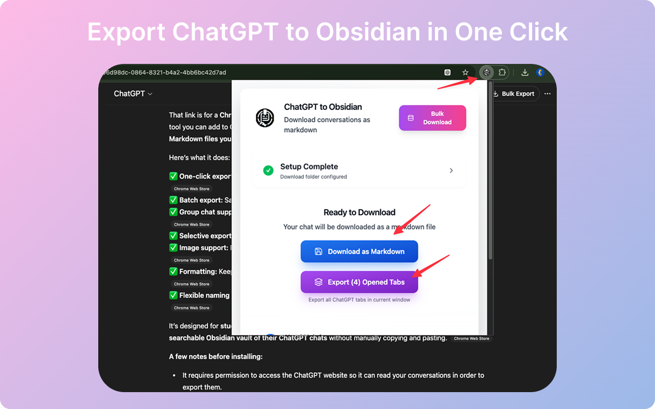 ChatGPT 导出到 Obsidian(Markdown) - 截图 3
