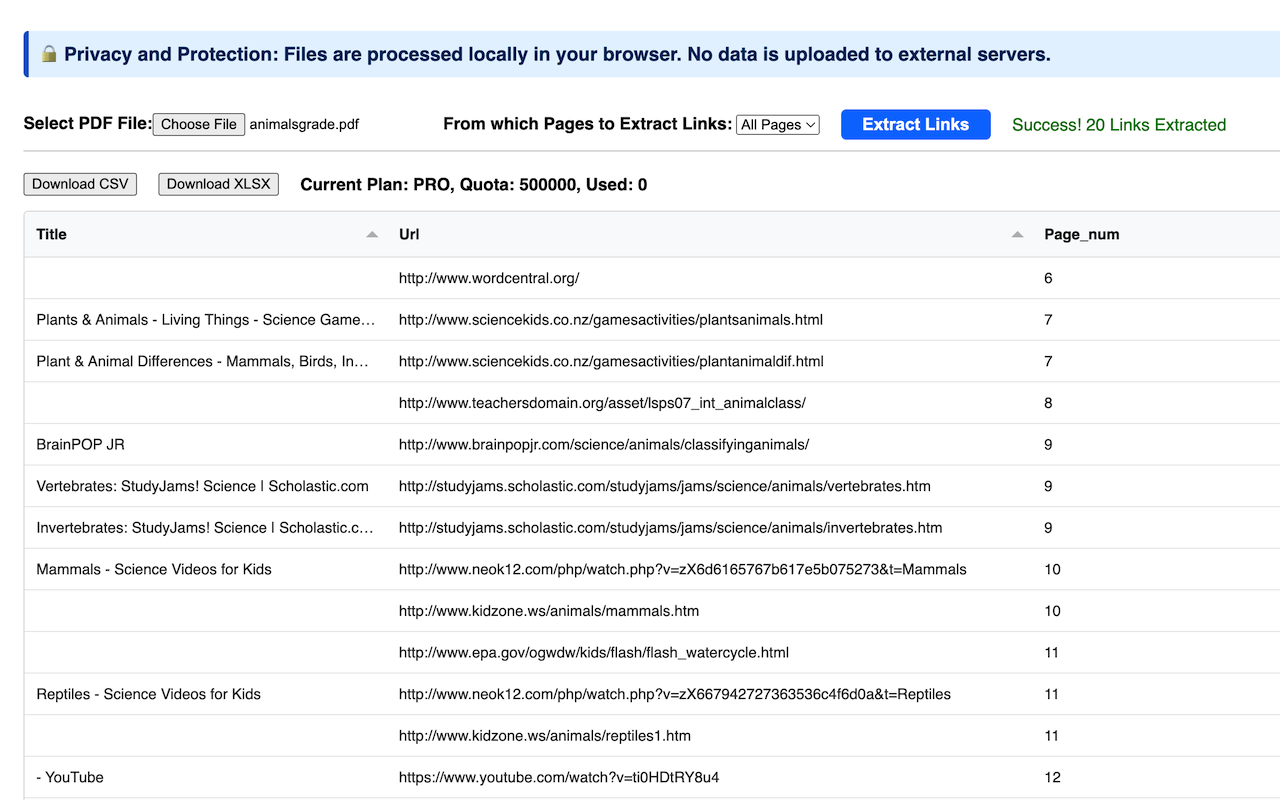 从PDF中提取链接 - 截图 2