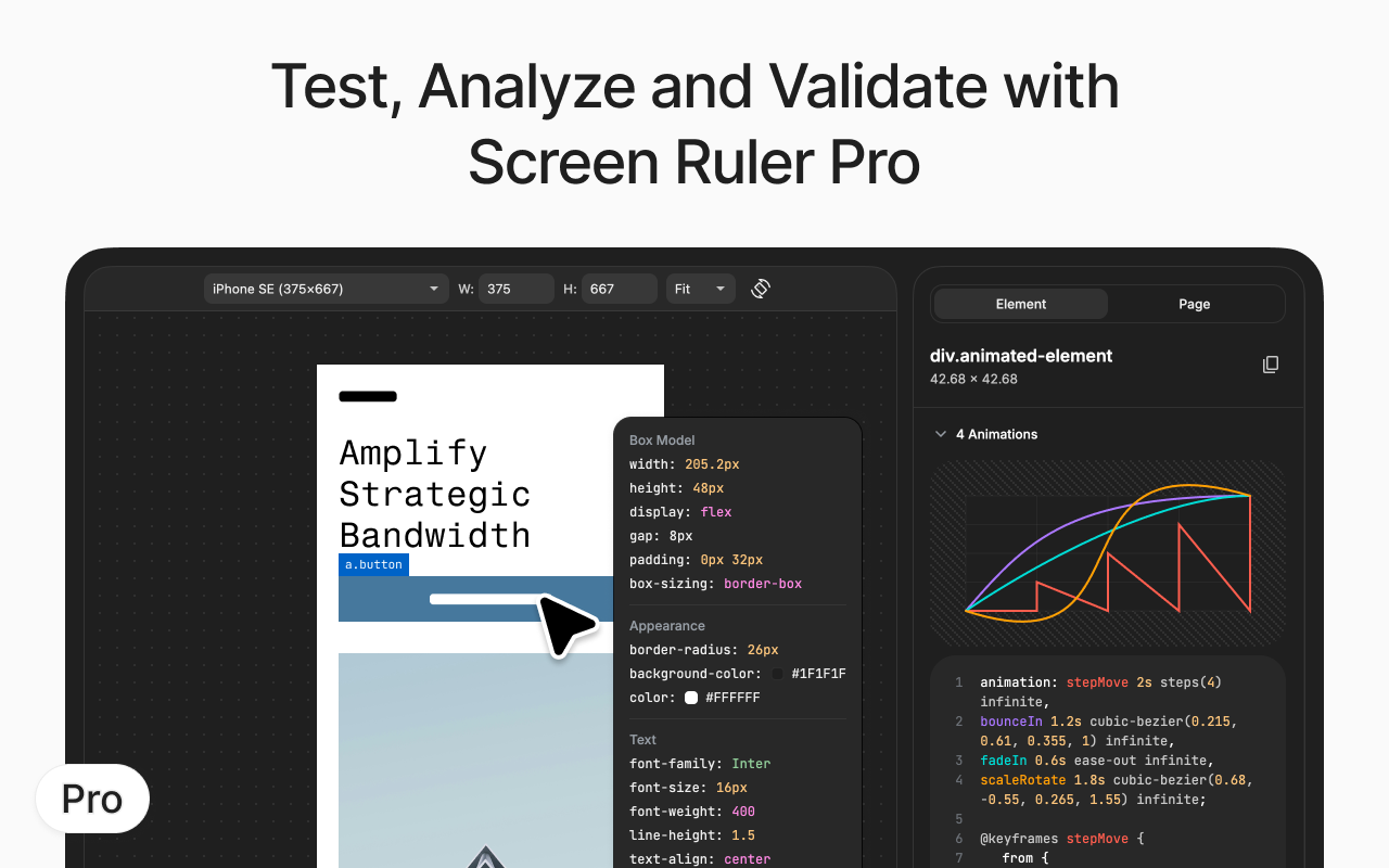 Screen Ruler - Measure and Inspect the Web - 截图 2