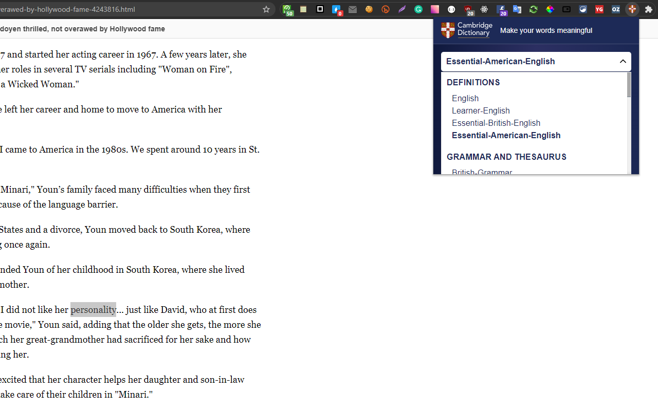 Cambridge Dictionary Quick-Lookup - 截图 4