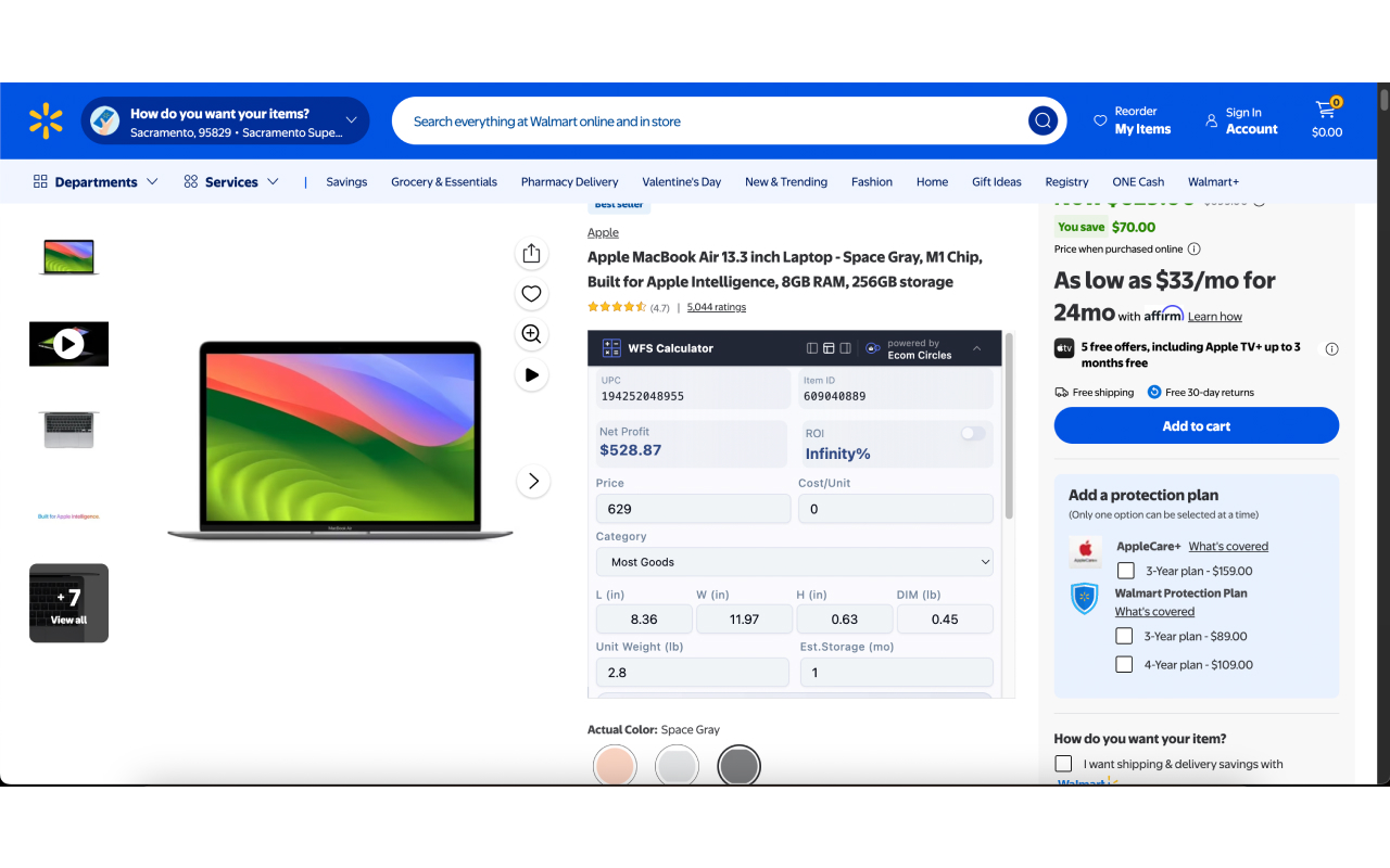 Walmart WFS Profit Calculator - 截图 3
