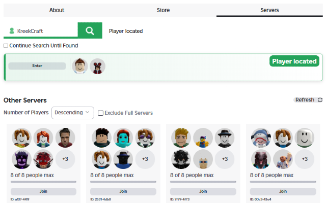 RoFinder - 加入 Roblox 上的任何人 - 截图 2
