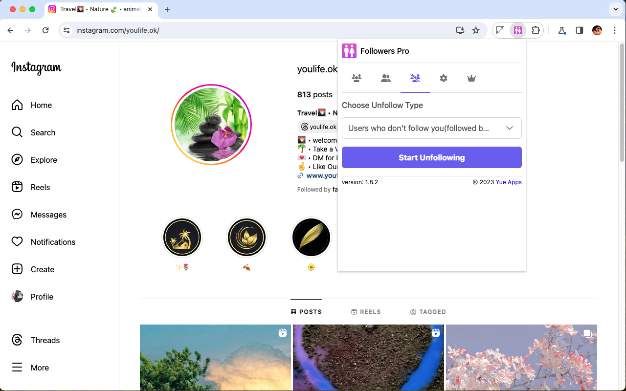 IG Auto Follow Unfollow - IG 自动关注取关 - 截图 1
