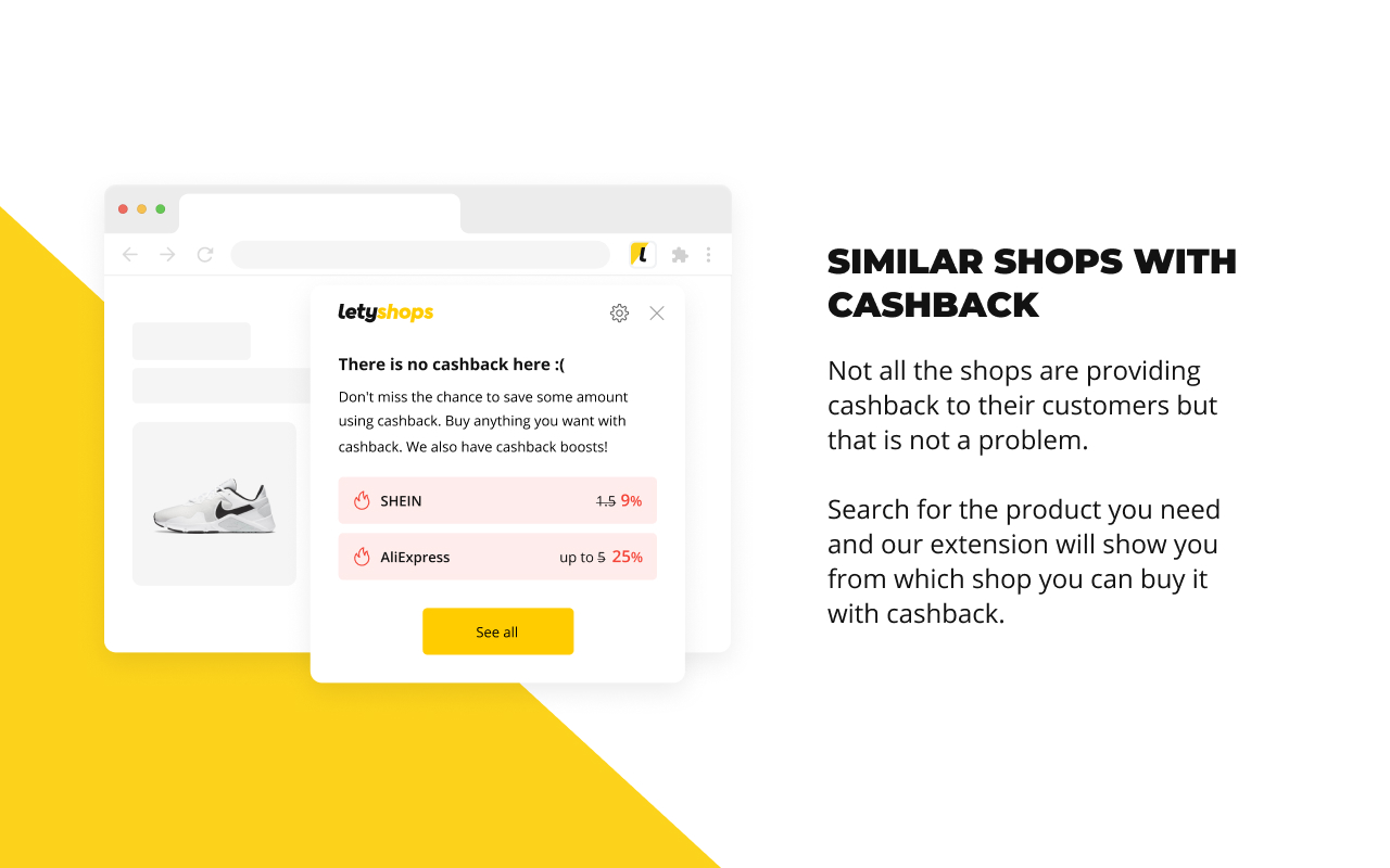 Cashback service LetyShops - 截图 3