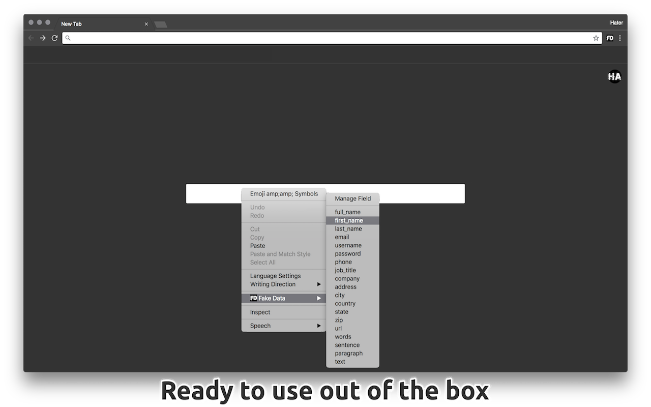 Fake Data - A form filler you won't hate - 截图 2
