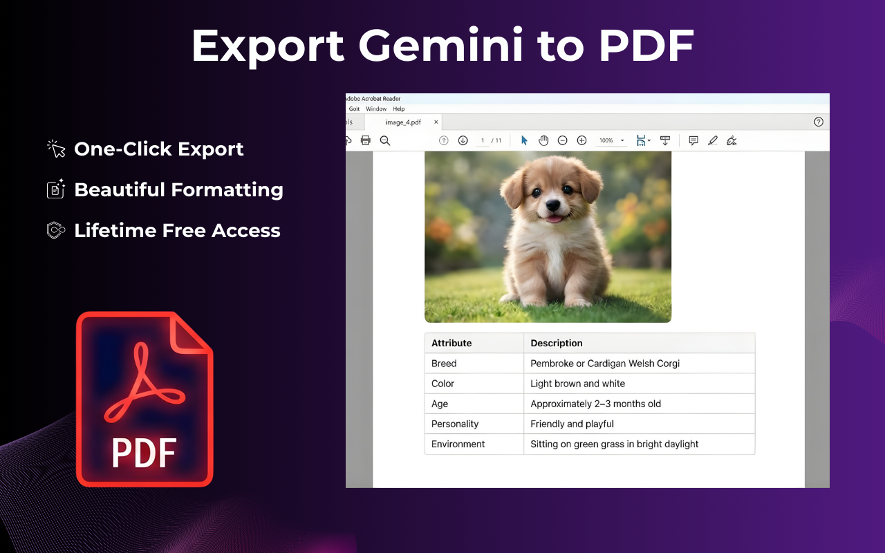 Chat Exporter - 将 Gemini 保存为 Word、PDF、Google Docs、Notion 等 chrome谷歌浏览器插件_扩展第1张截图