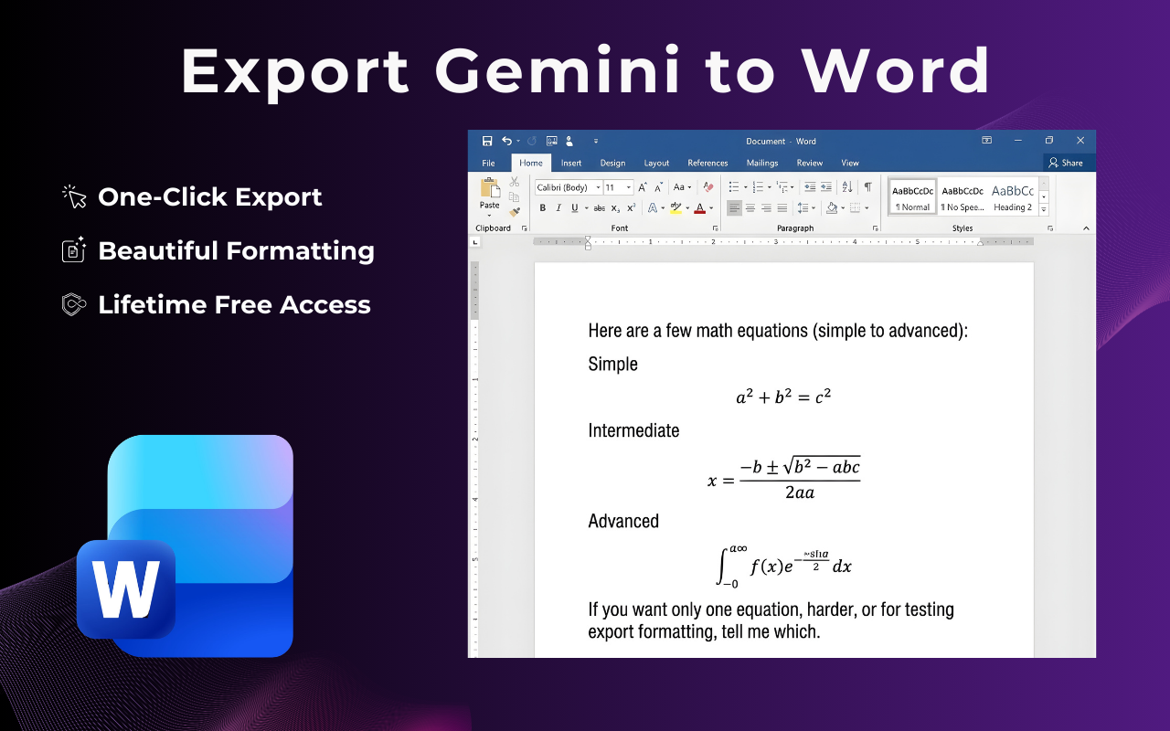 Chat Exporter - 将 Gemini 保存为 Word、PDF、Google Docs、Notion 等 chrome谷歌浏览器插件_扩展第2张截图