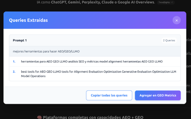 Fan-out de consultas a IAs by GEO Metrics chrome谷歌浏览器插件_扩展第2张截图