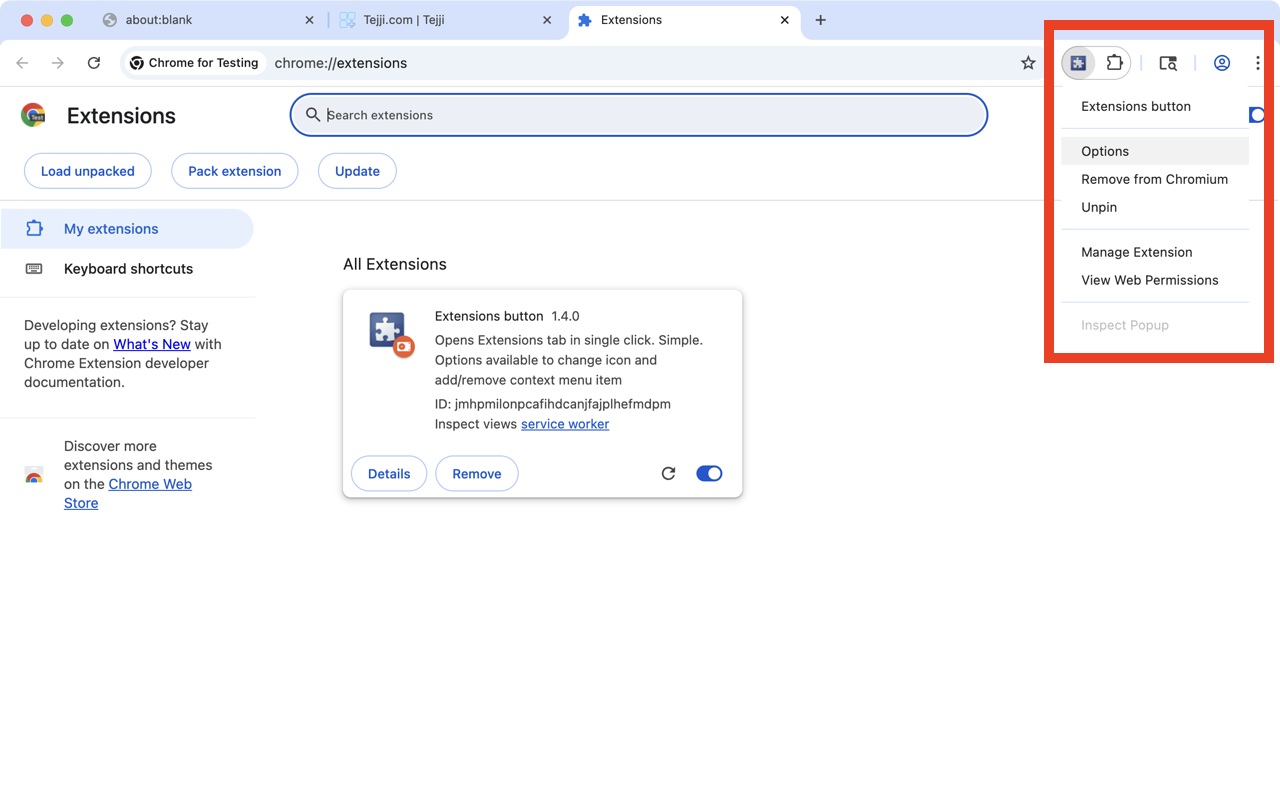 Extensions button - 截图 4