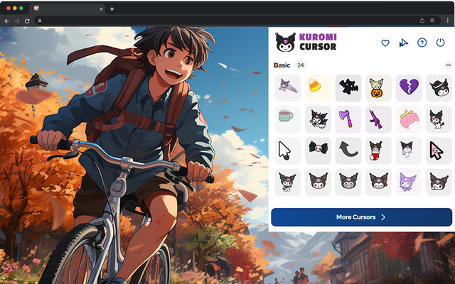 Kuromi Cursor - Sanrio Character Cursor for Chrome - 截图 2