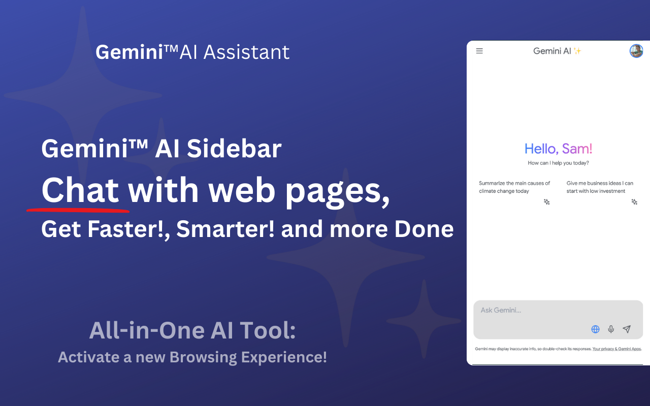 Gemini™ AI Assistant ✨ chrome谷歌浏览器插件_扩展第2张截图