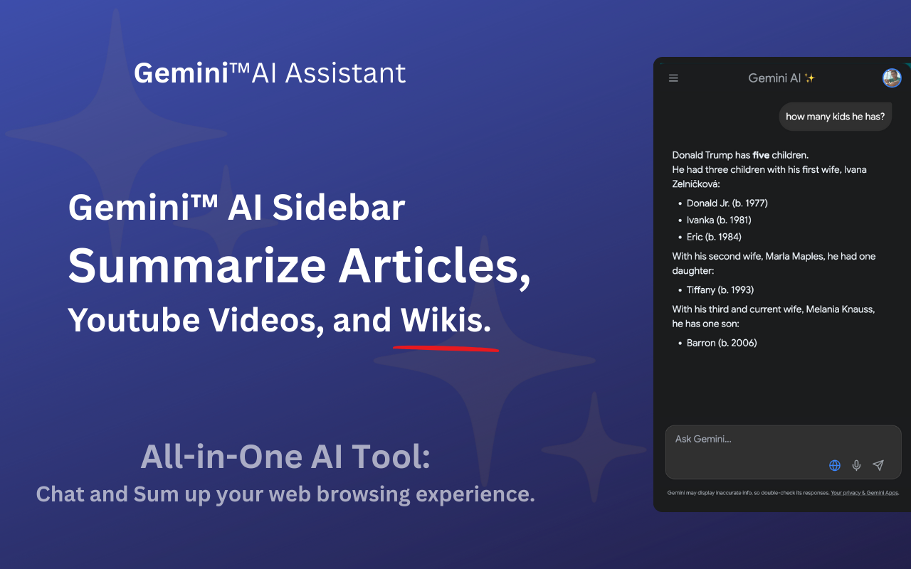 Gemini™ AI Assistant ✨ chrome谷歌浏览器插件_扩展第4张截图