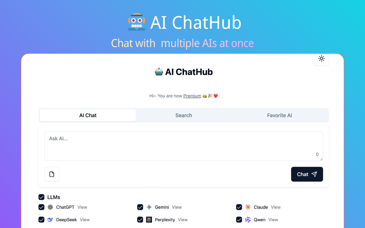 AI ChatHub chrome谷歌浏览器插件_扩展第3张截图