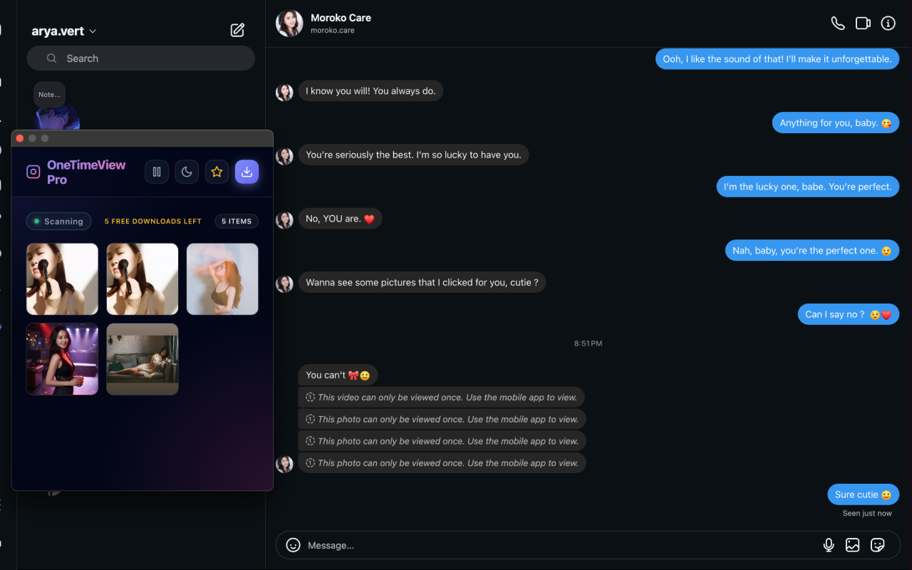 OneTimeView Pro: Save Instagram DMs & View Once chrome谷歌浏览器插件_扩展第1张截图